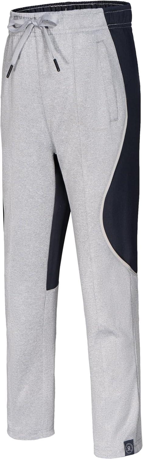 imageLittle Donkey Andy Boys Sweatpants Moisture Wicking Kids Sport Pants Active Patchwork Fabric Joggers614Light Gray