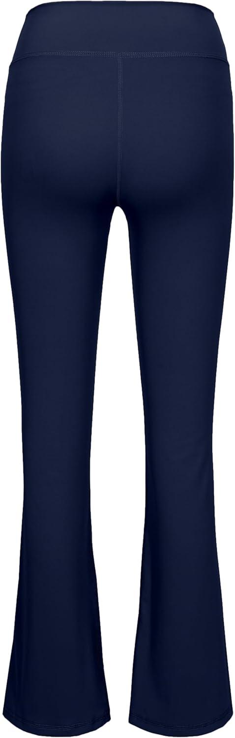 imageLittle Donkey Andy Girls Flare Leggings Cross Yoga Pants Athletic Casual Length PantsDark Blue