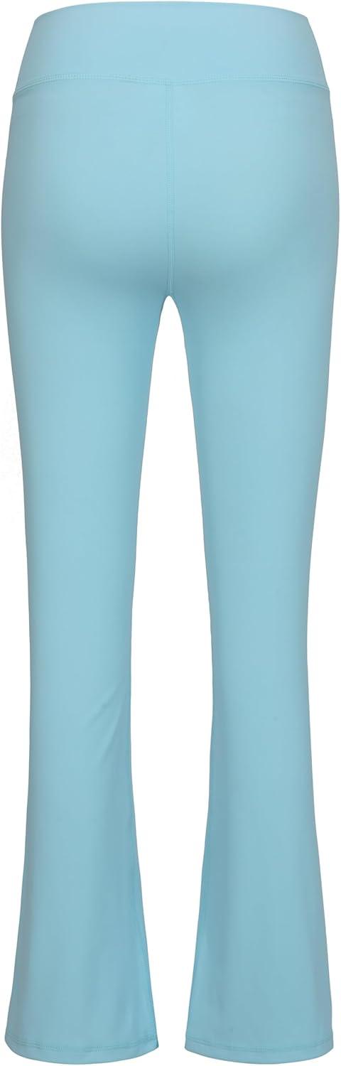 imageLittle Donkey Andy Girls Flare Leggings Cross Yoga Pants Athletic Casual Length PantsLight Blue
