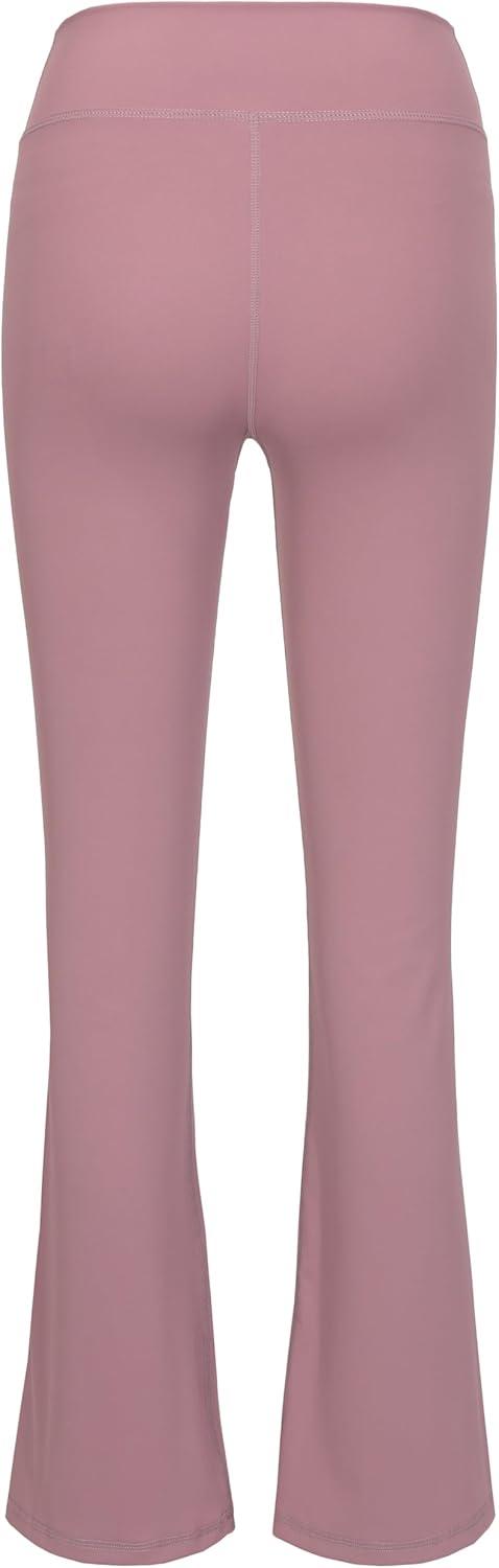 imageLittle Donkey Andy Girls Flare Leggings Cross Yoga Pants Athletic Casual Length PantsPurple