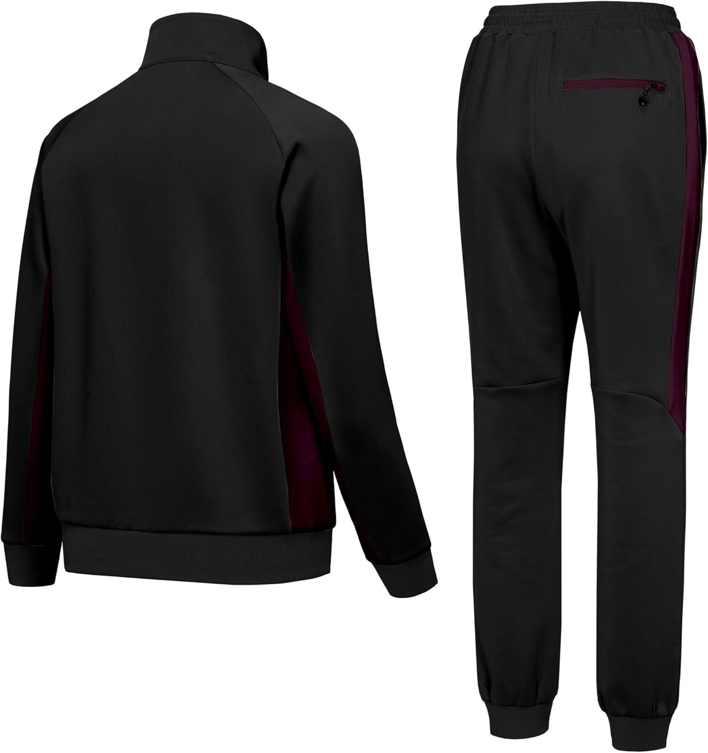 imageLittle Donkey Andy Girls Jogger 2 Piece Outfits Sweatsuit Zip Up Sweatshirt and Sweatpant Tracksuit Athletic SetsBlack
