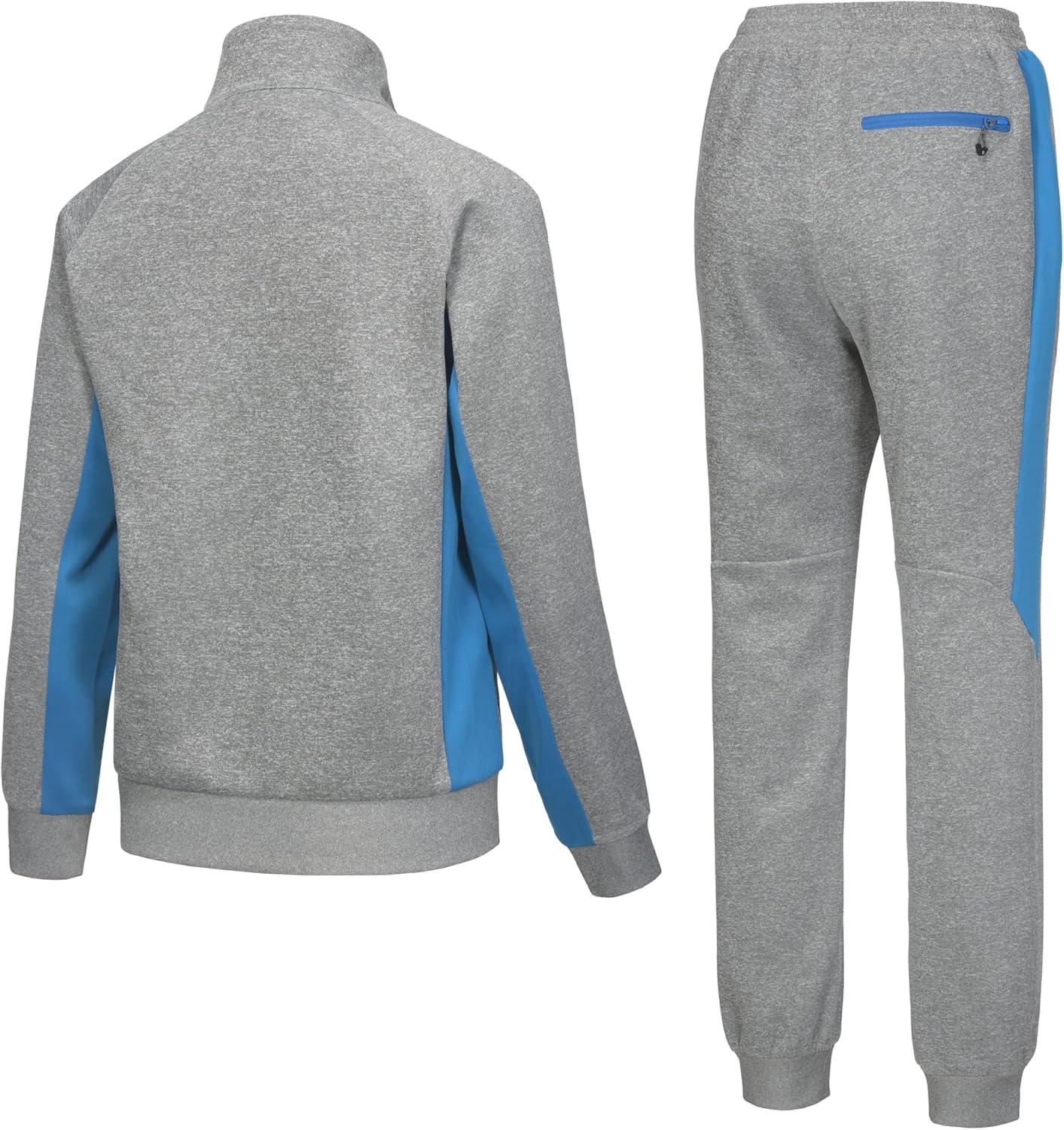imageLittle Donkey Andy Girls Jogger 2 Piece Outfits Sweatsuit Zip Up Sweatshirt and Sweatpant Tracksuit Athletic SetsLight Grey