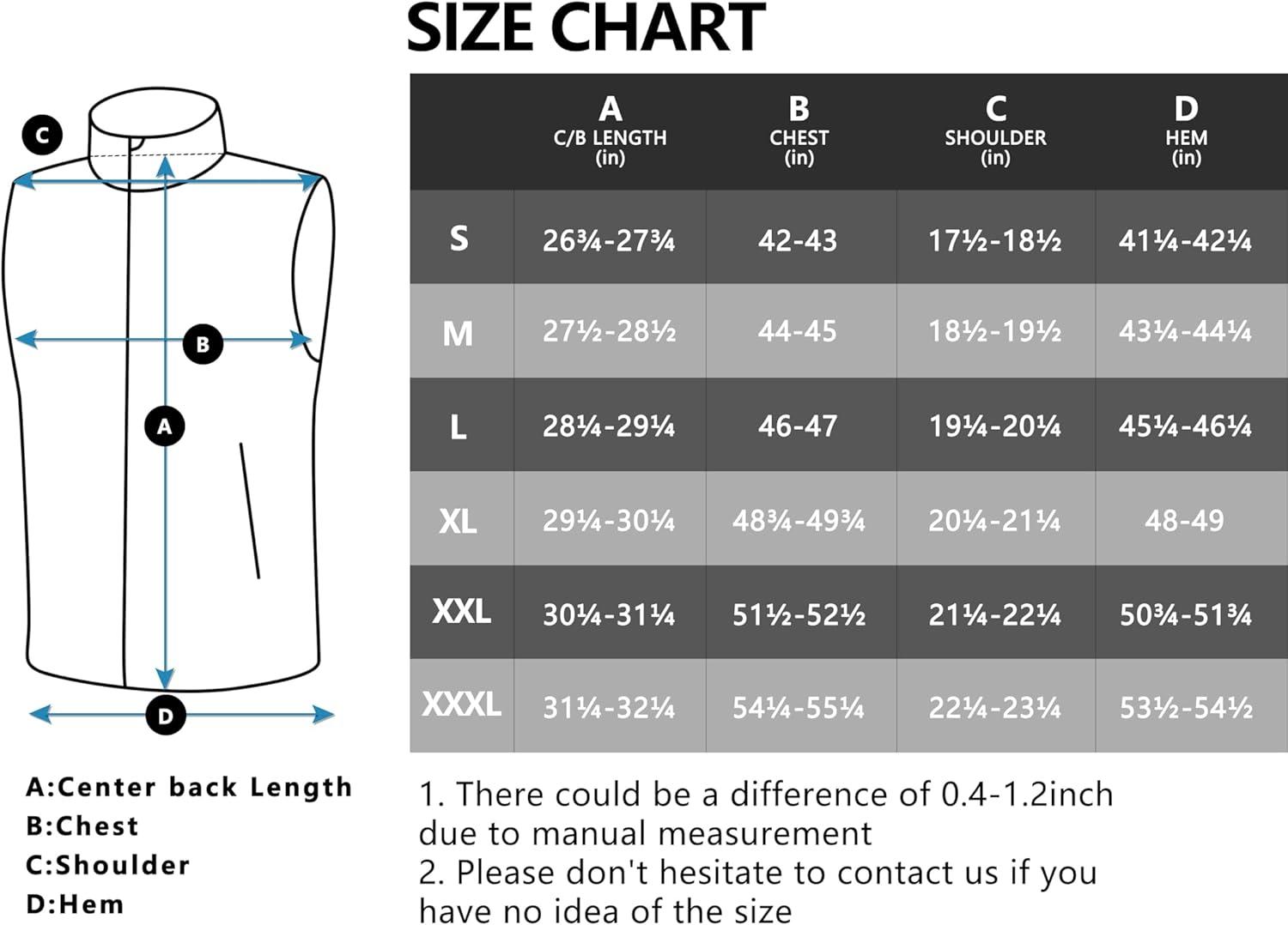 imageLittle Donkey Andy Mens Golf Vest Warm Fleece Lining Hiking Vests Zip Up Sleeveless Outerwear JacketBlack Heather