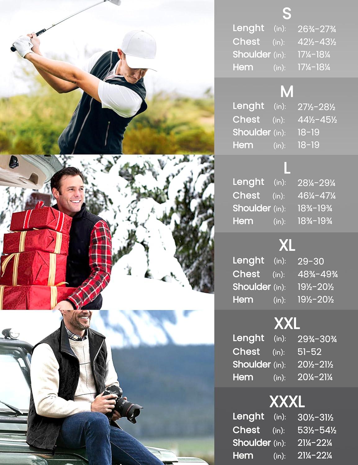 imageLittle Donkey Andy Mens Golf Vest Warm Fleece Lining Hiking Vests Zip Up Sleeveless Outerwear JacketBlack4 Pockets