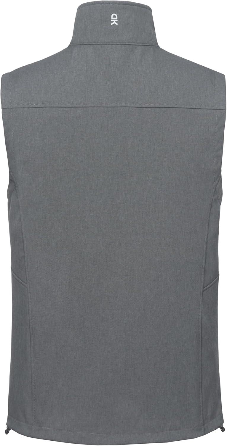 imageLittle Donkey Andy Mens Golf Vest Warm Fleece Lining Hiking Vests Zip Up Sleeveless Outerwear JacketCarbon Gray4 Pockets