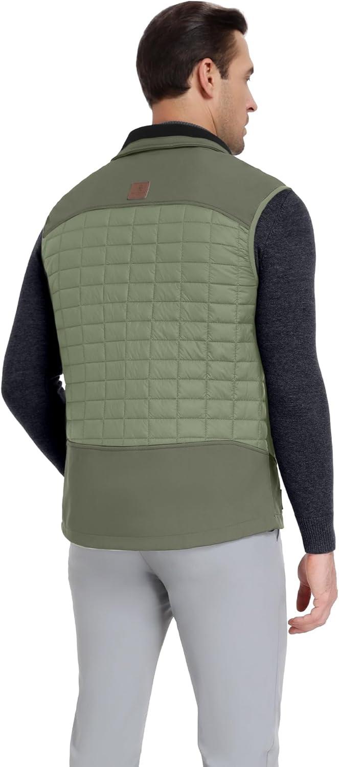 imageLittle Donkey Andy Mens Lightweight Puffer Vest Warm Outdoor Sleeveless Jacket for Golf Hiking RunningSage