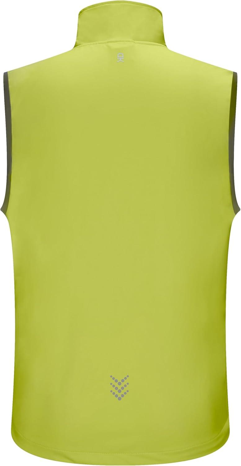 imageLittle Donkey Andy Mens Lightweight Softshell Vest Windproof Sleeveless Jacket for Travel Hiking Running GolfReflective Green
