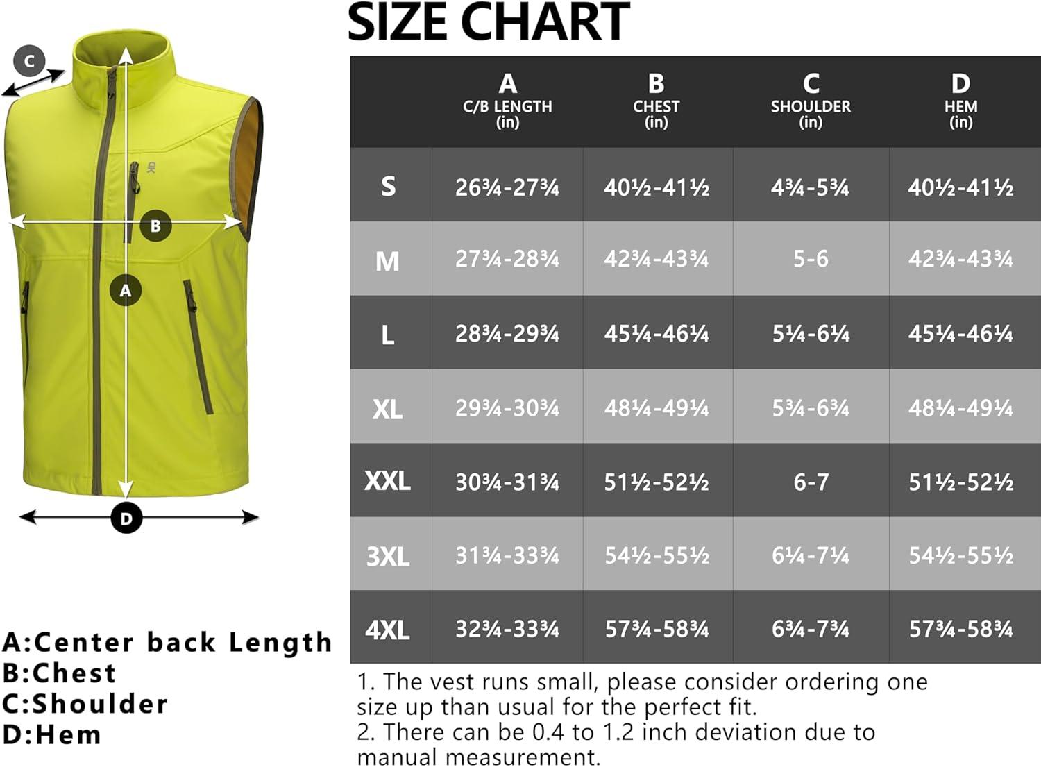 imageLittle Donkey Andy Mens Lightweight Softshell Vest Windproof Sleeveless Jacket for Travel Hiking Running GolfReflective Green