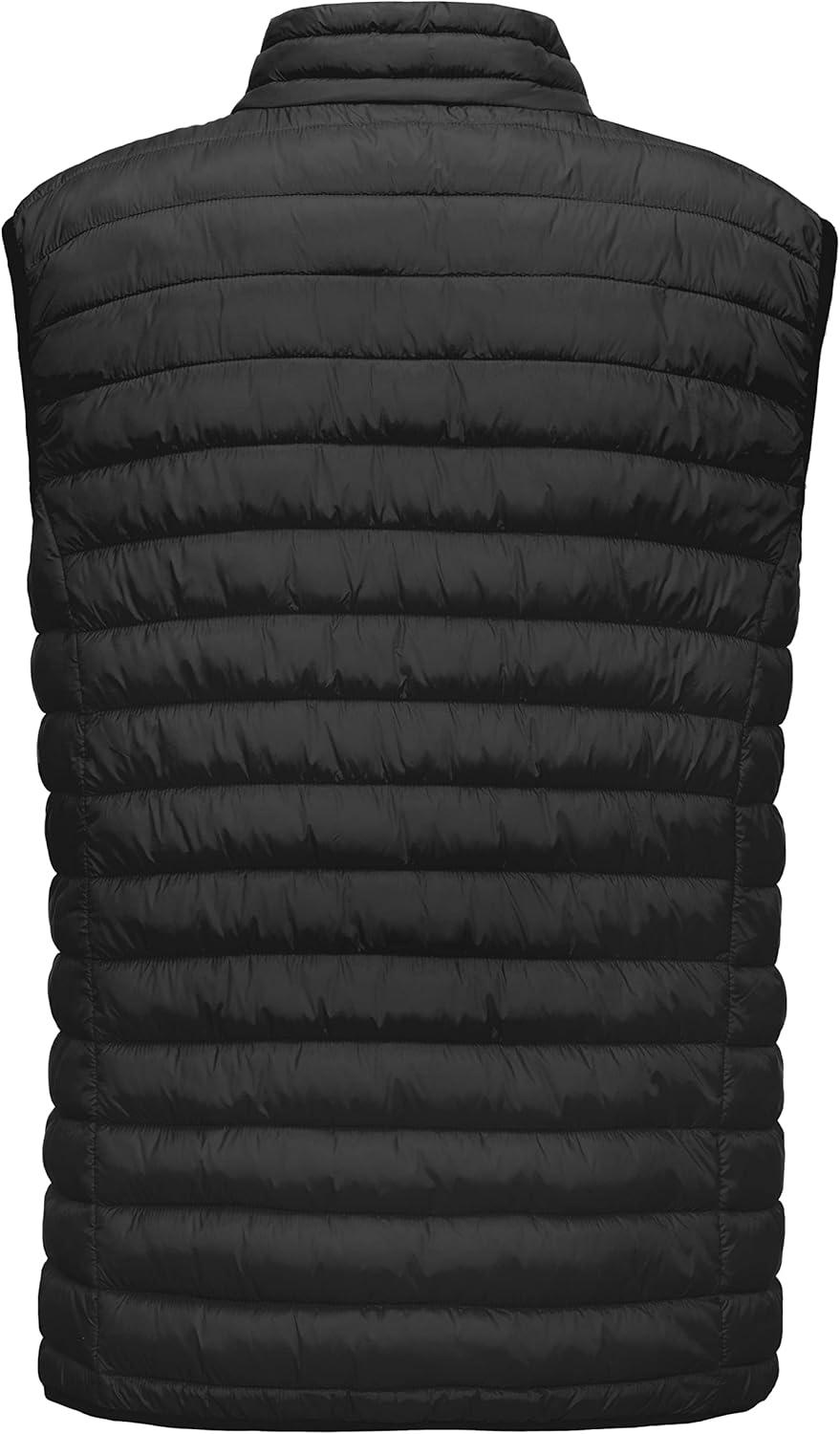 imageLittle Donkey Andy Mens Lightweight Warm Puffer Vest Outdoor Sleeveless Jacket for Golf Hiking Casual Travel1 Jet Black