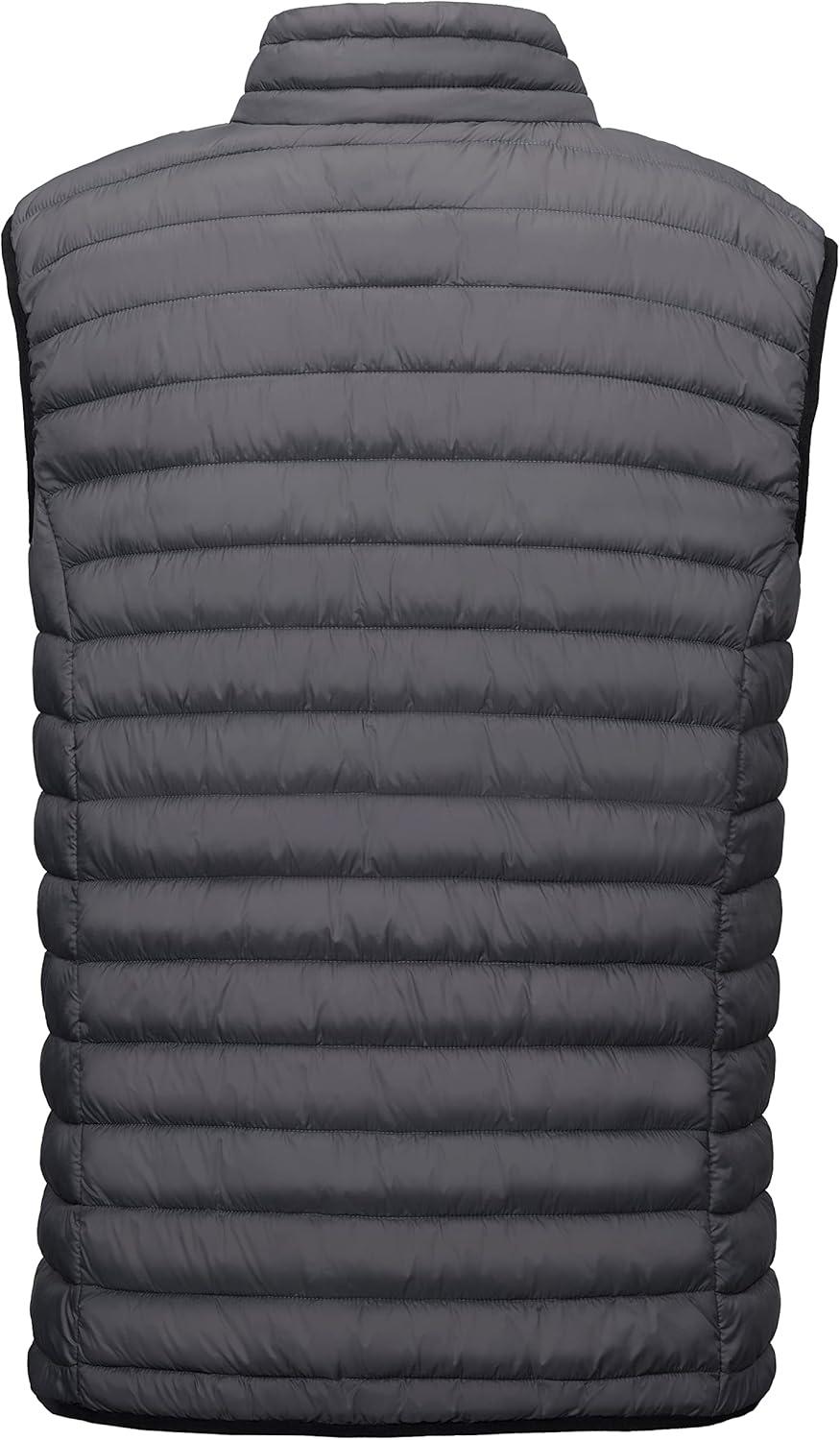 imageLittle Donkey Andy Mens Lightweight Warm Puffer Vest Outdoor Sleeveless Jacket for Golf Hiking Casual Travel2 Steel Gray