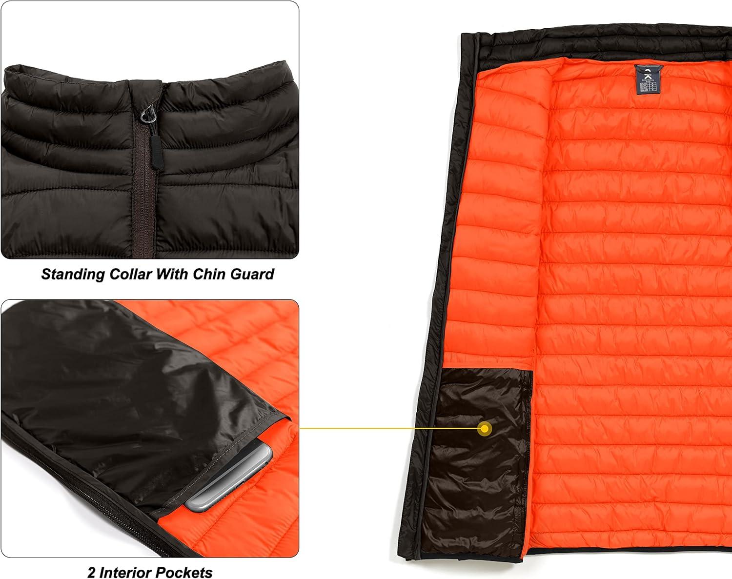 imageLittle Donkey Andy Mens Lightweight Warm Puffer Vest Outdoor Sleeveless Jacket for Golf Hiking Casual Travel3 Slate Brown