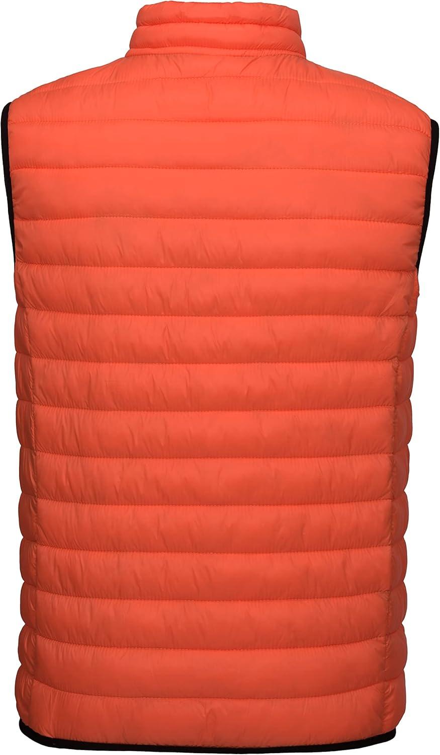 imageLittle Donkey Andy Mens Lightweight Warm Puffer Vest Outdoor Sleeveless Jacket for Golf Hiking Casual Travel5 Vibrant Orange