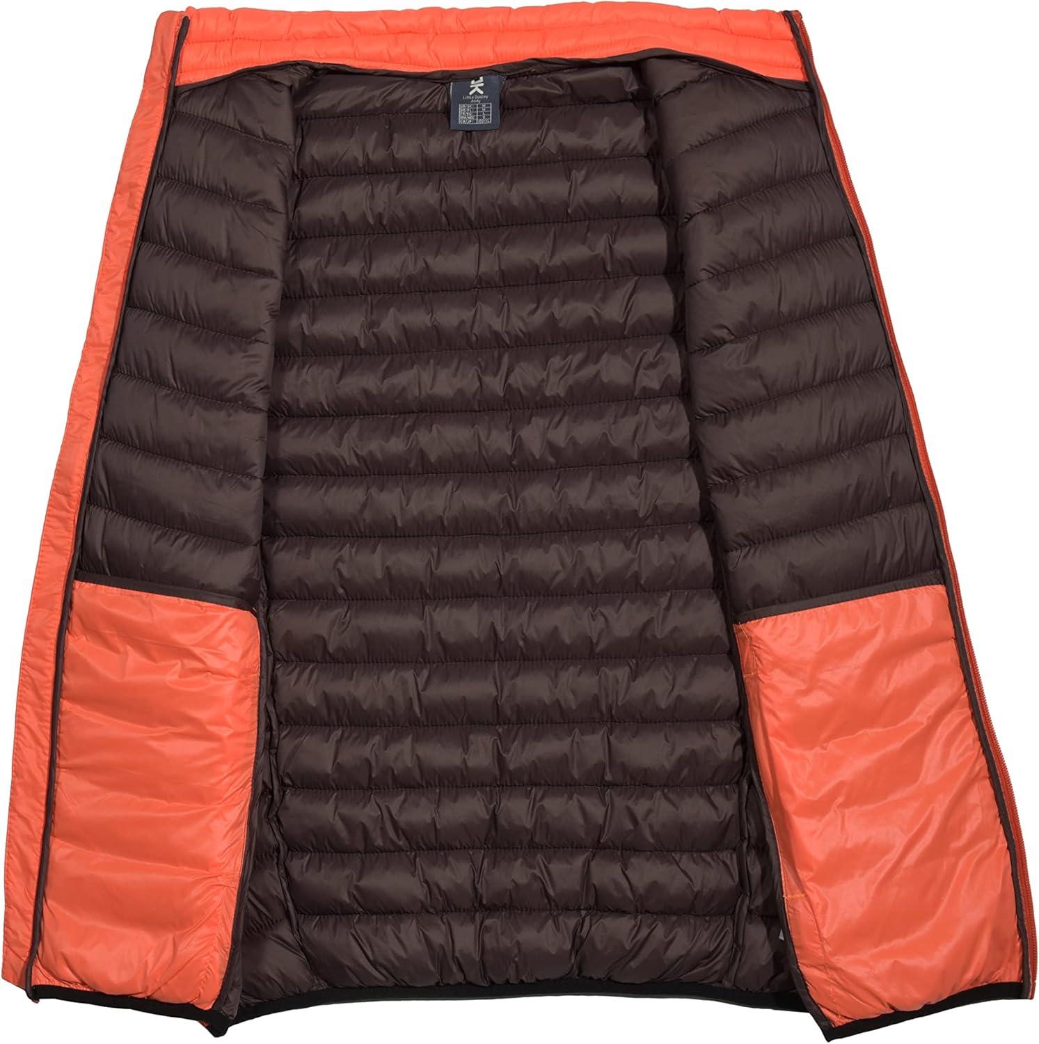 imageLittle Donkey Andy Mens Lightweight Warm Puffer Vest Outdoor Sleeveless Jacket for Golf Hiking Casual Travel5 Vibrant Orange
