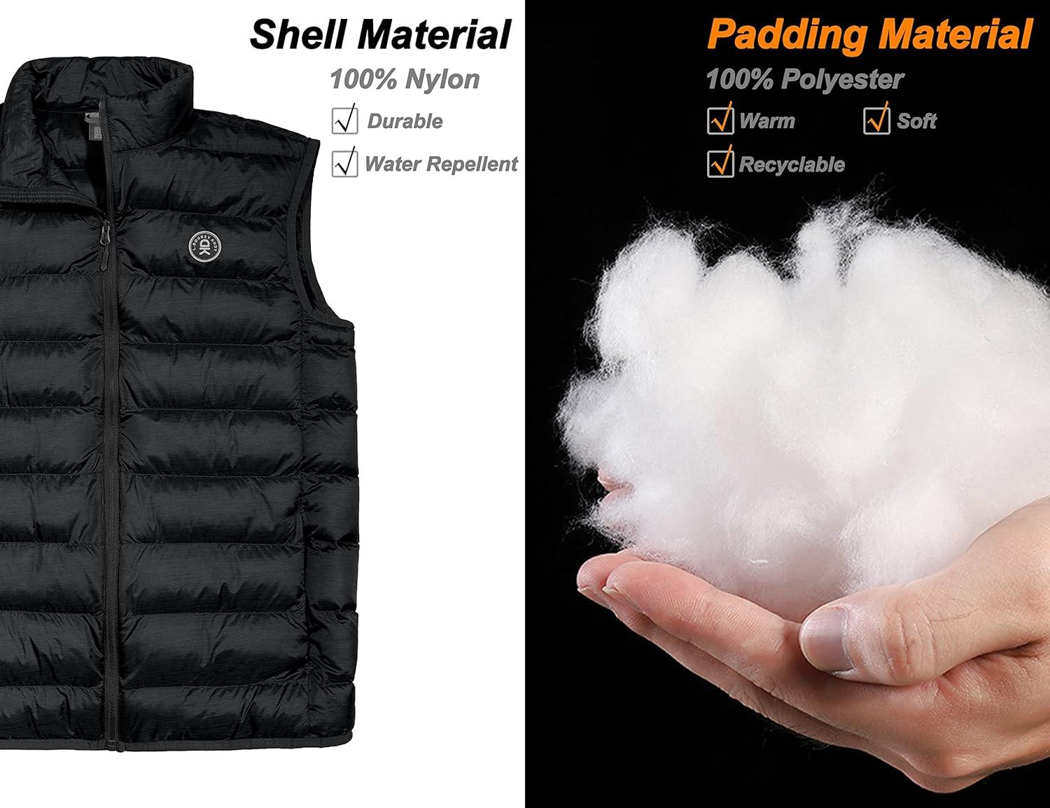 imageLittle Donkey Andy Mens Lightweight Warm Puffer Vest Thermal Golf Sleeveless Jacket for Outdoor Hiking Travel Casual1 Jet Black