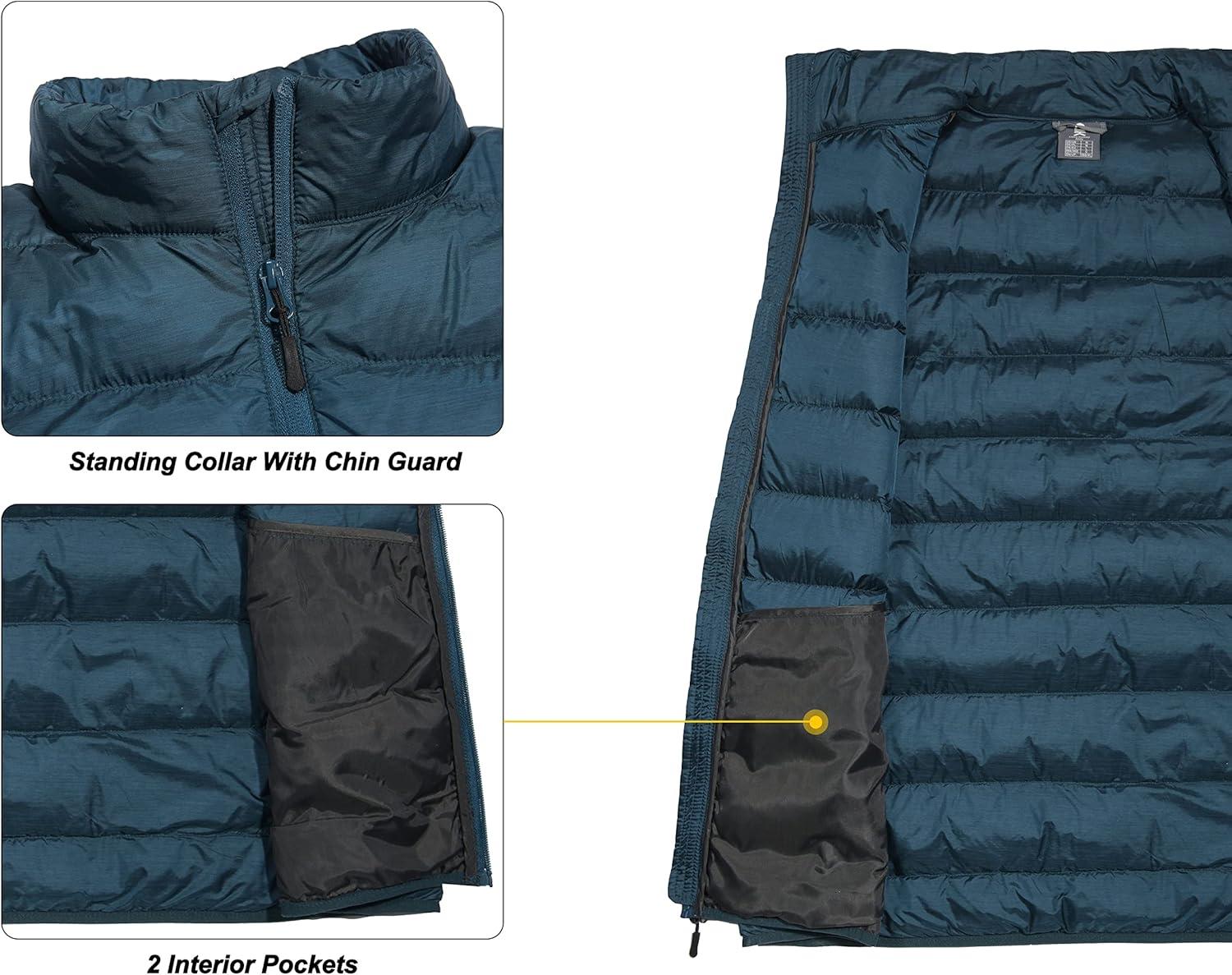 imageLittle Donkey Andy Mens Lightweight Warm Puffer Vest Thermal Golf Sleeveless Jacket for Outdoor Hiking Travel Casual4 Midnight Blue