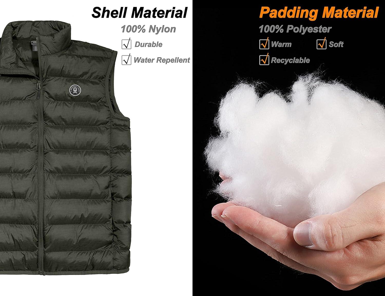imageLittle Donkey Andy Mens Lightweight Warm Puffer Vest Thermal Golf Sleeveless Jacket for Outdoor Hiking Travel Casual5 Ivy Green