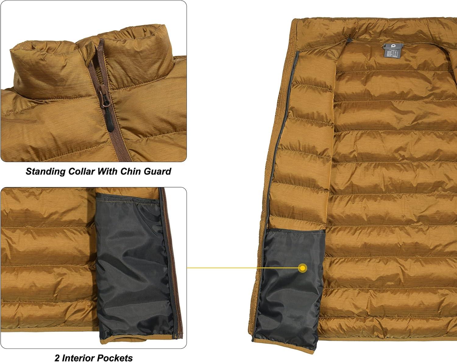imageLittle Donkey Andy Mens Lightweight Warm Puffer Vest Thermal Golf Sleeveless Jacket for Outdoor Hiking Travel Casual6 Mustard Gold