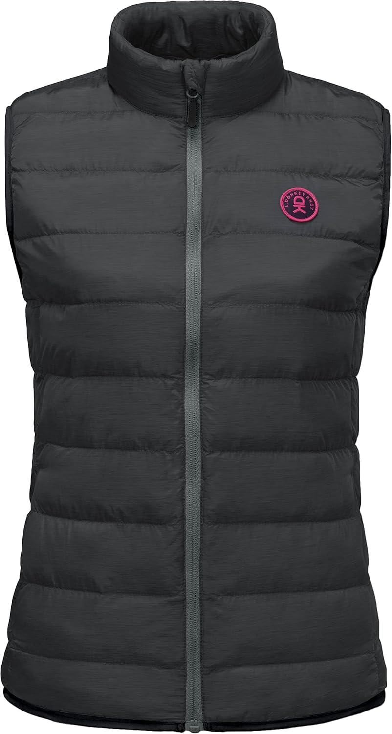 imageLittle Donkey Andy Womens Lightweight Puffer Vest Outerwear Winter Warm Sleeveless Jacket for Casual Travel Golf Hiking2 Charcoal Gray