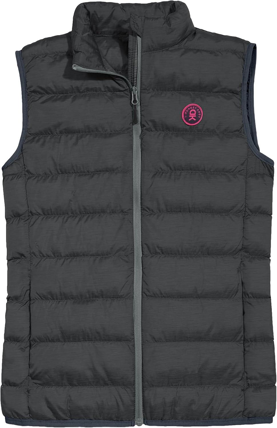 imageLittle Donkey Andy Womens Lightweight Puffer Vest Outerwear Winter Warm Sleeveless Jacket for Casual Travel Golf Hiking2 Charcoal Gray