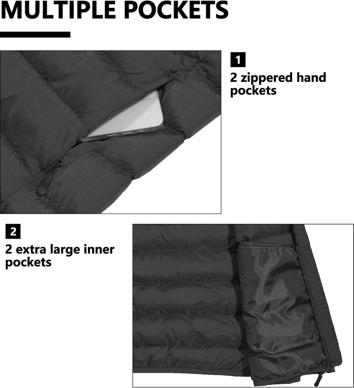 imageLittle Donkey Andy Womens Lightweight Puffer Vest Outerwear Winter Warm Sleeveless Jacket for Casual Travel Golf Hiking2 Charcoal Gray
