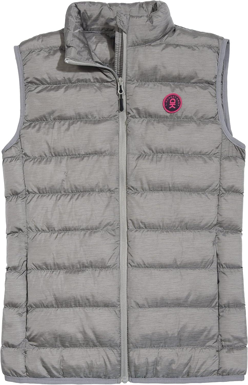 imageLittle Donkey Andy Womens Lightweight Puffer Vest Outerwear Winter Warm Sleeveless Jacket for Casual Travel Golf Hiking3 Light Gray