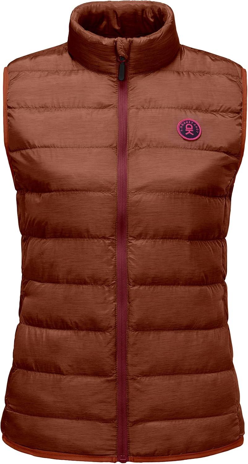 imageLittle Donkey Andy Womens Lightweight Puffer Vest Outerwear Winter Warm Sleeveless Jacket for Casual Travel Golf Hiking5 Apricot Orange
