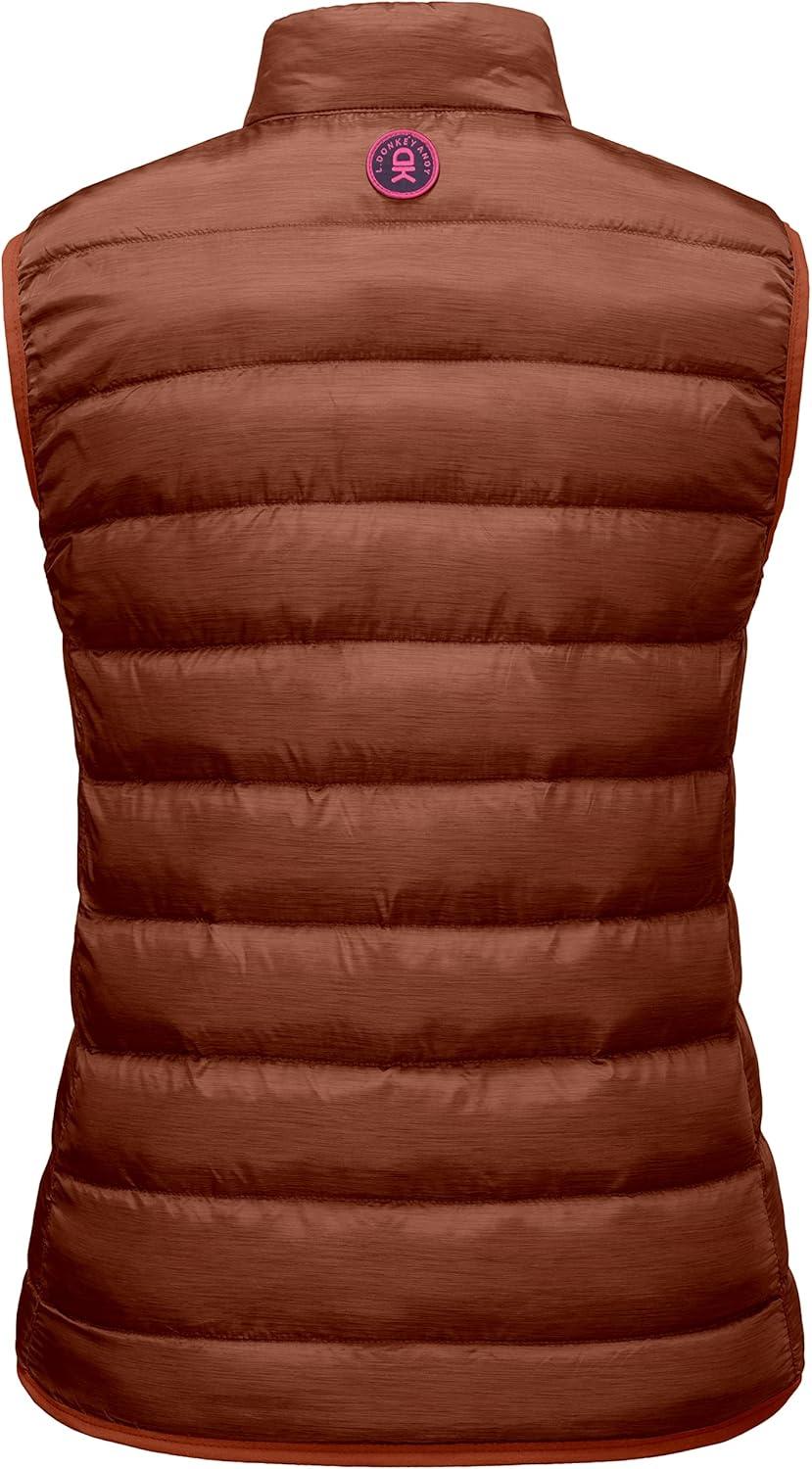 imageLittle Donkey Andy Womens Lightweight Puffer Vest Outerwear Winter Warm Sleeveless Jacket for Casual Travel Golf Hiking5 Apricot Orange