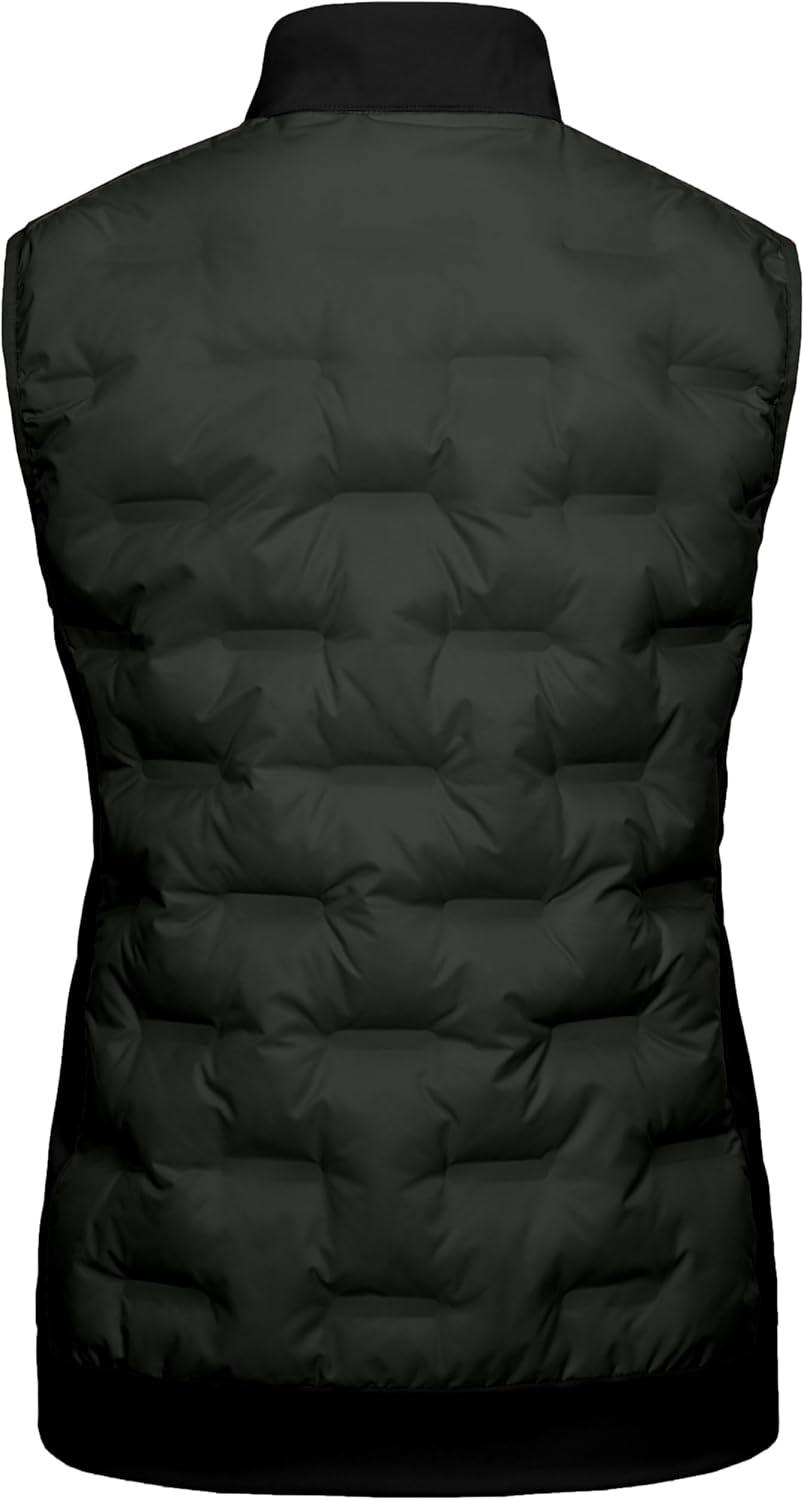 imageLittle Donkey Andy Womens Lightweight Puffer Vest Stand Collar HeatSealed Windproof Sleeveless Jacket with Hidden PocketsBlack