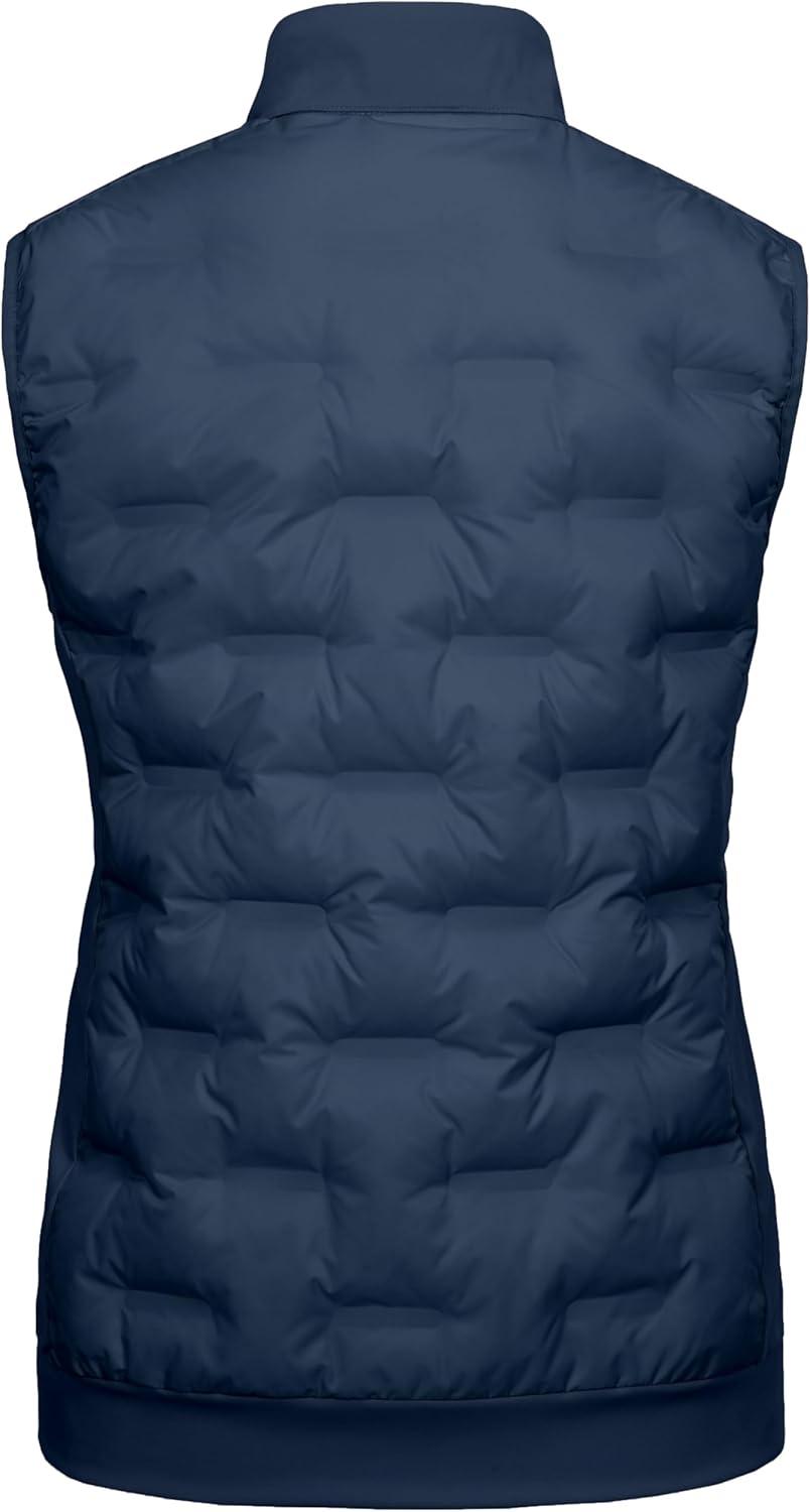 imageLittle Donkey Andy Womens Lightweight Puffer Vest Stand Collar HeatSealed Windproof Sleeveless Jacket with Hidden PocketsBlue