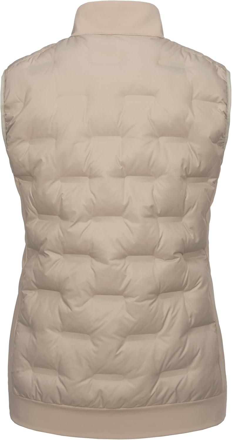 imageLittle Donkey Andy Womens Lightweight Puffer Vest Stand Collar HeatSealed Windproof Sleeveless Jacket with Hidden PocketsKhaki