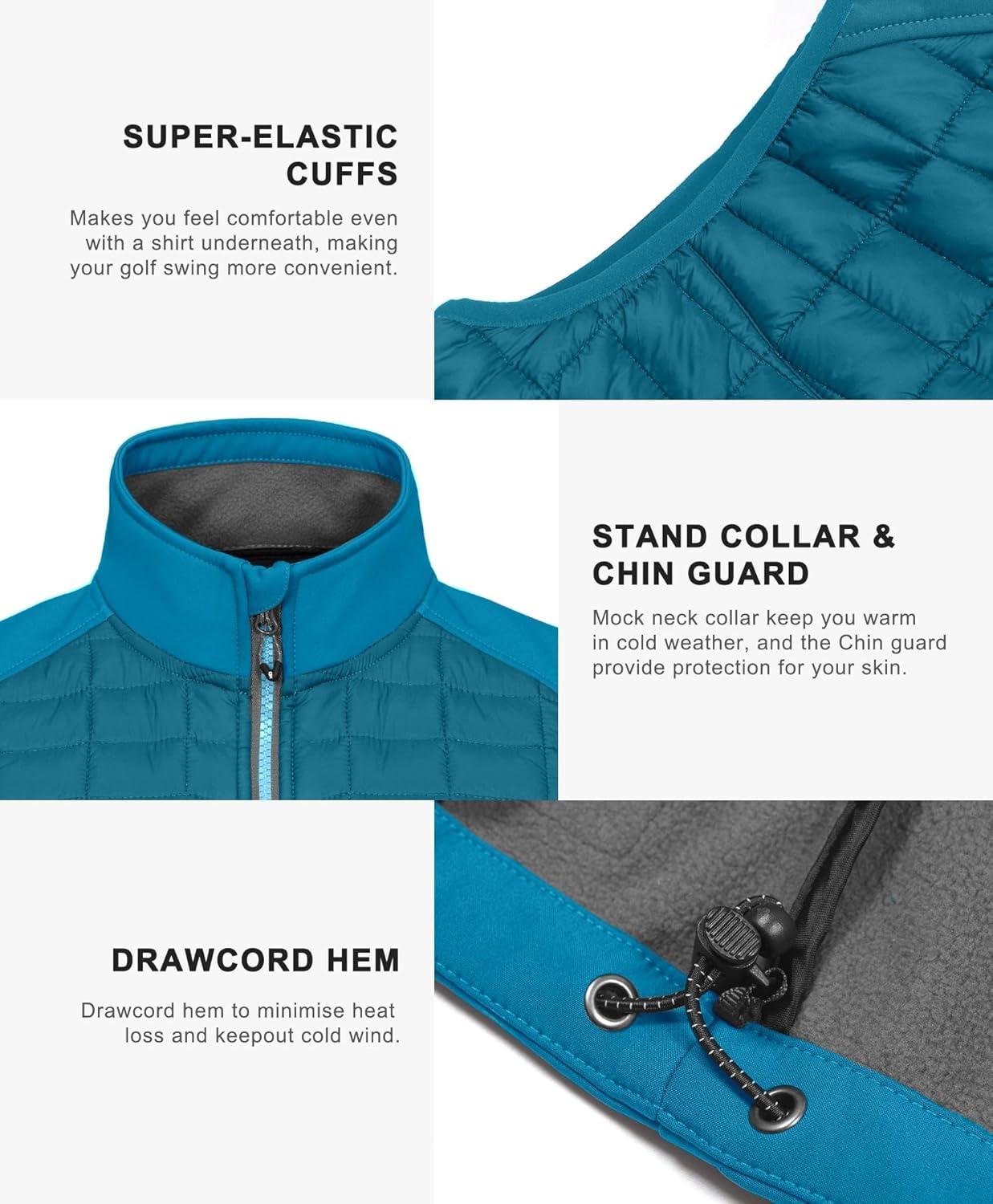 imageLittle Donkey Andy Womens Lightweight Puffer Vest Warm Outdoor Sleeveless Jacket for Hiking Travel Running GolfBright Blue