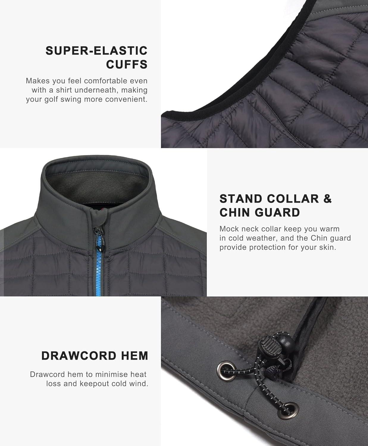imageLittle Donkey Andy Womens Lightweight Puffer Vest Warm Outdoor Sleeveless Jacket for Hiking Travel Running GolfGray