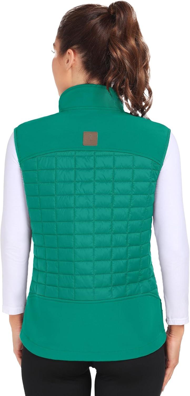 imageLittle Donkey Andy Womens Lightweight Puffer Vest Warm Outdoor Sleeveless Jacket for Hiking Travel Running GolfGreen