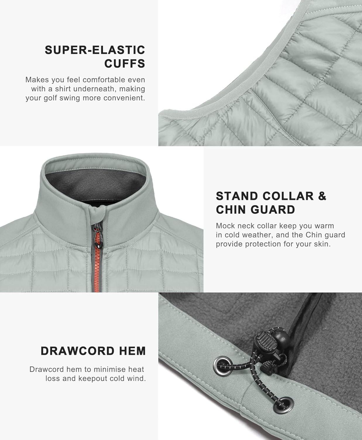 imageLittle Donkey Andy Womens Lightweight Puffer Vest Warm Outdoor Sleeveless Jacket for Hiking Travel Running GolfLight Gray