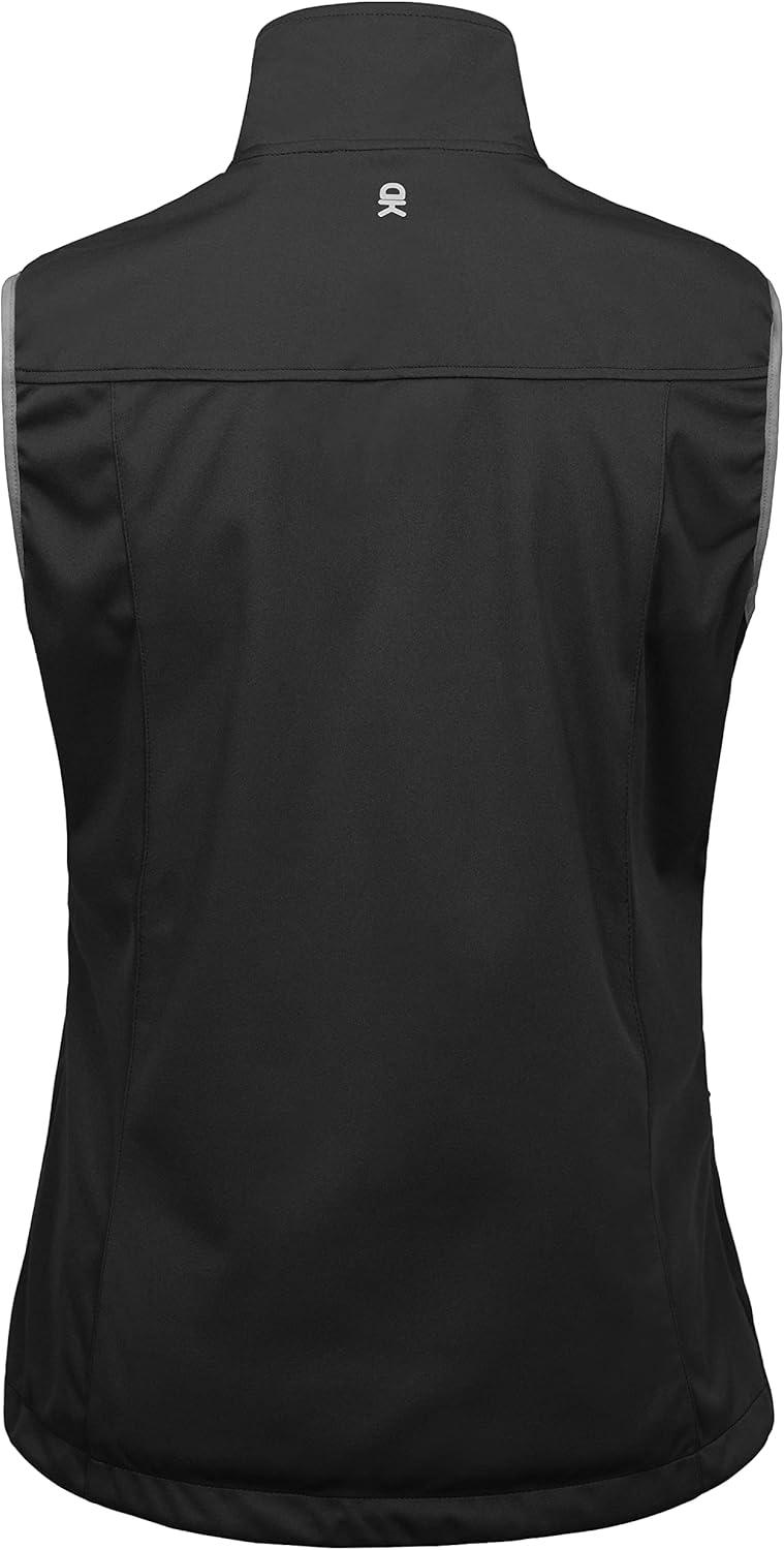 imageLittle Donkey Andy Womens Lightweight Softshell Vest Windproof Sleeveless Jacket for Running Hiking TravelBlack