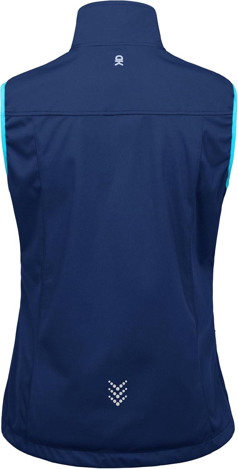 imageLittle Donkey Andy Womens Lightweight Softshell Vest Windproof Sleeveless Jacket for Running Hiking TravelBluereflective