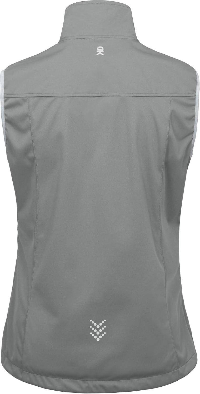 imageLittle Donkey Andy Womens Lightweight Softshell Vest Windproof Sleeveless Jacket for Running Hiking TravelGrayreflective