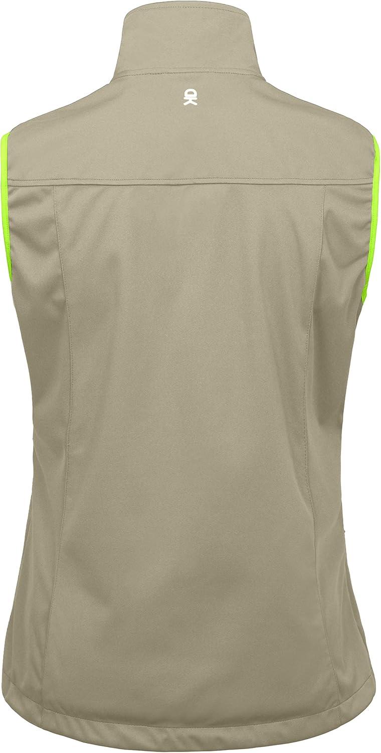 imageLittle Donkey Andy Womens Lightweight Softshell Vest Windproof Sleeveless Jacket for Running Hiking TravelKhaki