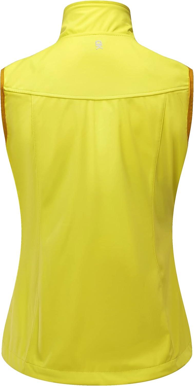 imageLittle Donkey Andy Womens Lightweight Softshell Vest Windproof Sleeveless Jacket for Running Hiking TravelLemon