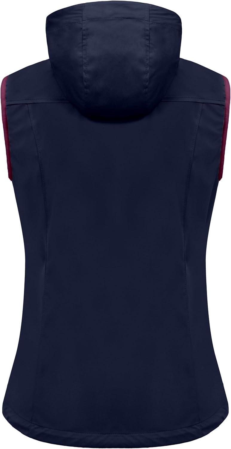 imageLittle Donkey Andy Womens Lightweight Softshell Vest Windproof Sleeveless Jacket for Running Hiking TravelNavy Blue With Hood