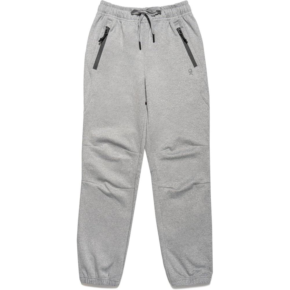 imageLittle Donkey Andy Boys Sweatpants Quick Dry with Zipper Pockets Youth Athletic Jogger PantsLight Gray