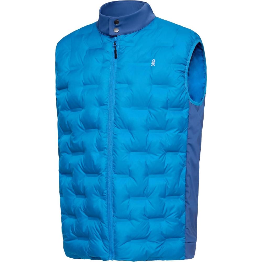 imageLittle Donkey Andy Mens Lightweight Puffer Vest Outdoor Windproof Sleeveless Jacket for Hiking Travel GolfBlue