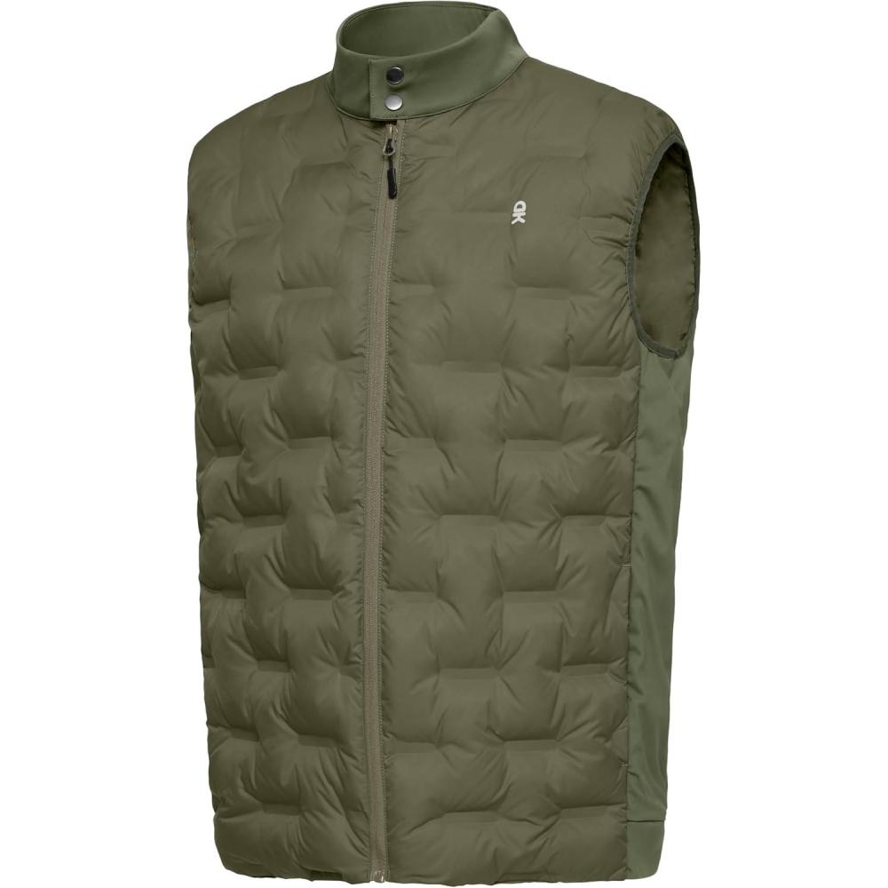 imageLittle Donkey Andy Mens Lightweight Puffer Vest Outdoor Windproof Sleeveless Jacket for Hiking Travel GolfOlive