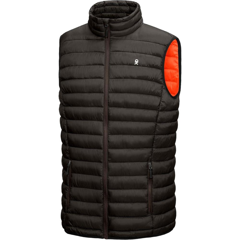 imageLittle Donkey Andy Mens Lightweight Warm Puffer Vest Outdoor Sleeveless Jacket for Golf Hiking Casual Travel3 Slate Brown