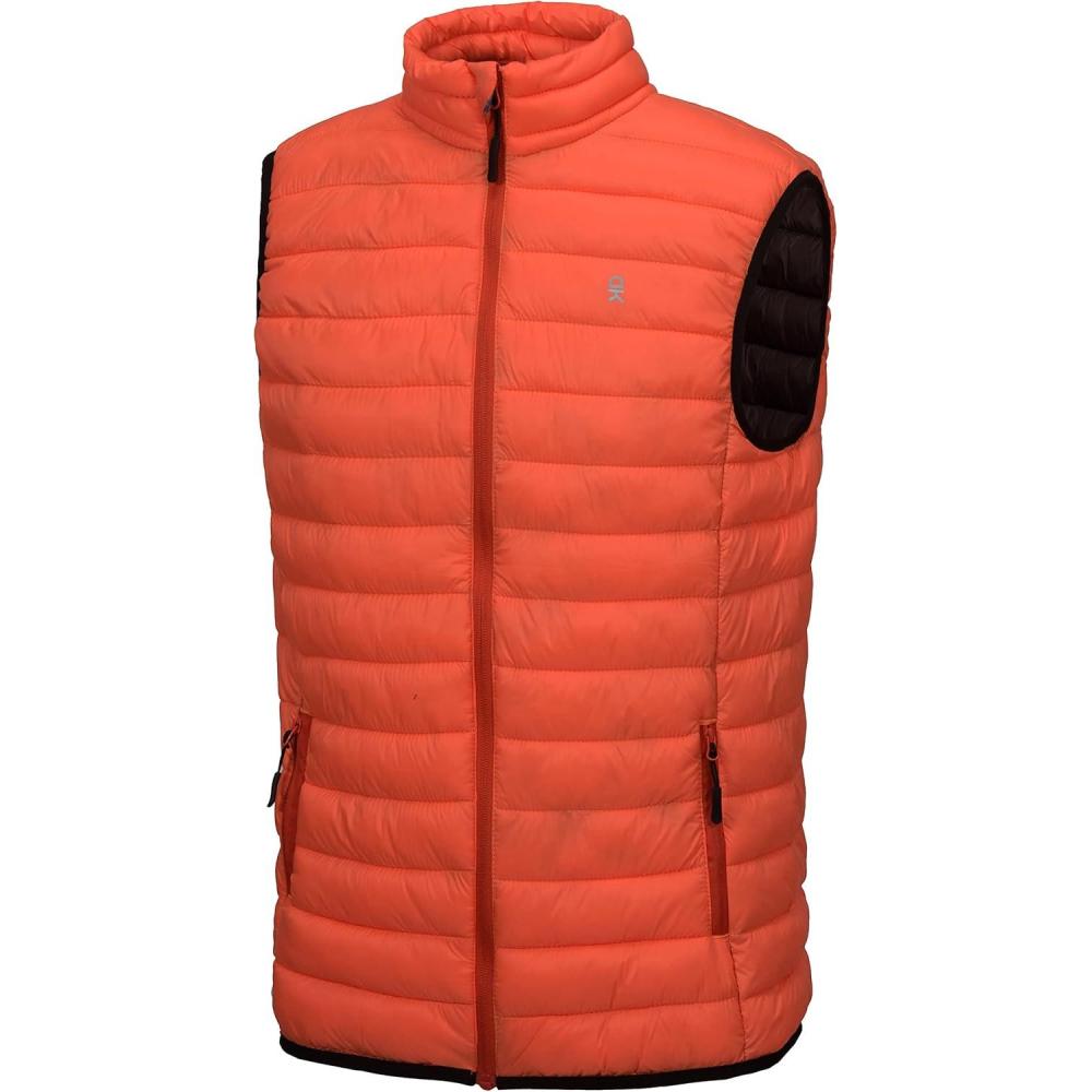 imageLittle Donkey Andy Mens Lightweight Warm Puffer Vest Outdoor Sleeveless Jacket for Golf Hiking Casual Travel5 Vibrant Orange