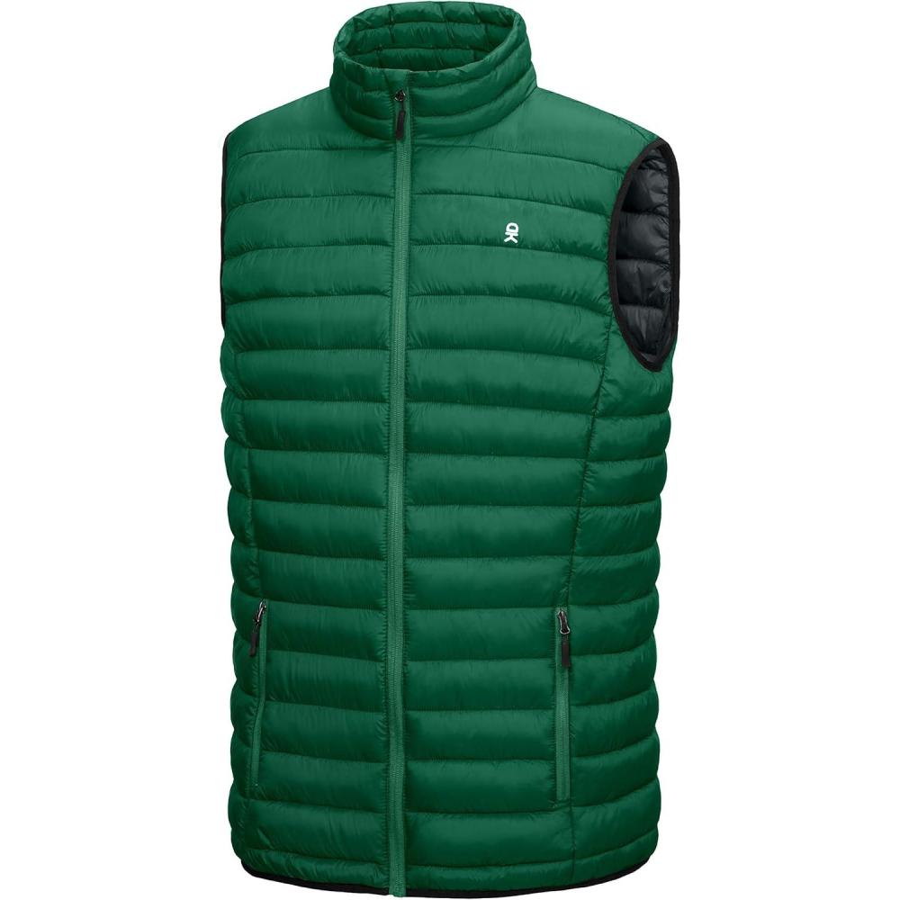 imageLittle Donkey Andy Mens Lightweight Warm Puffer Vest Outdoor Sleeveless Jacket for Golf Hiking Casual Travel7 Pine Green