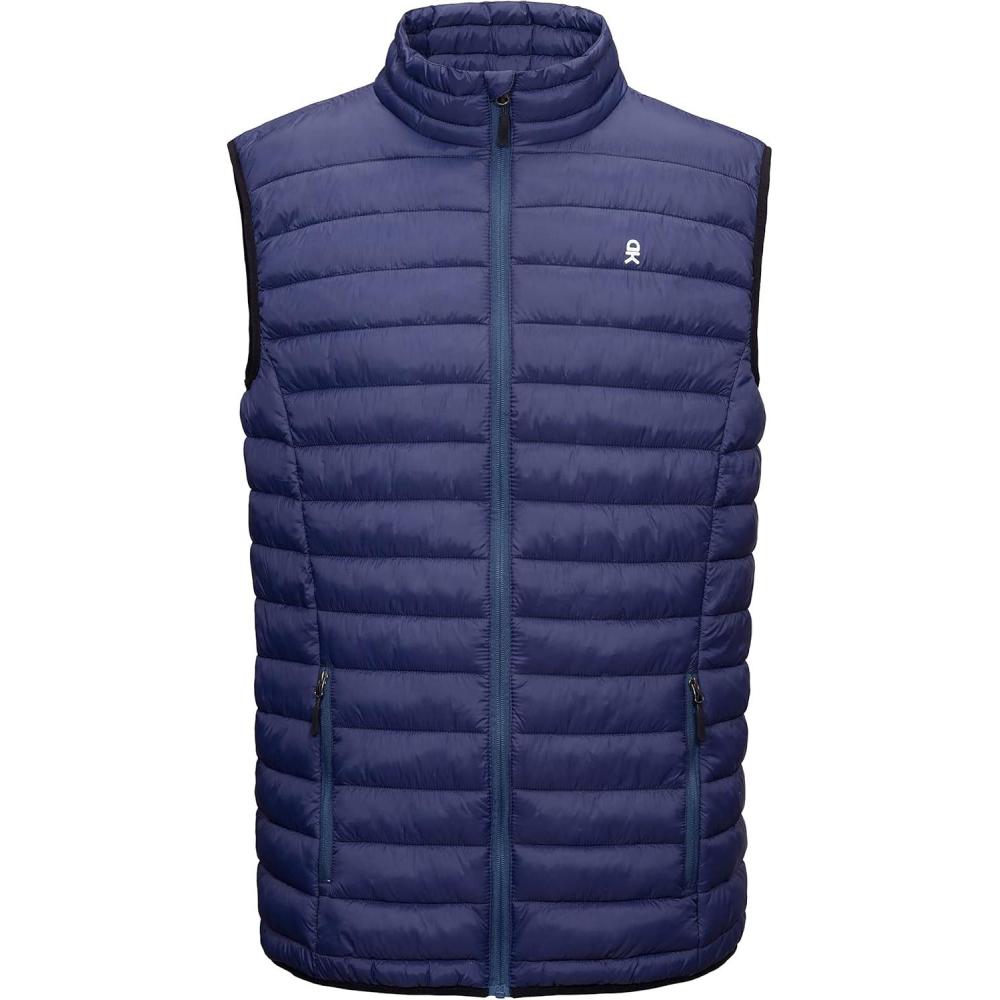 imageLittle Donkey Andy Mens Lightweight Warm Puffer Vest Outdoor Sleeveless Jacket for Golf Hiking Casual TravelA9 Navy Blue