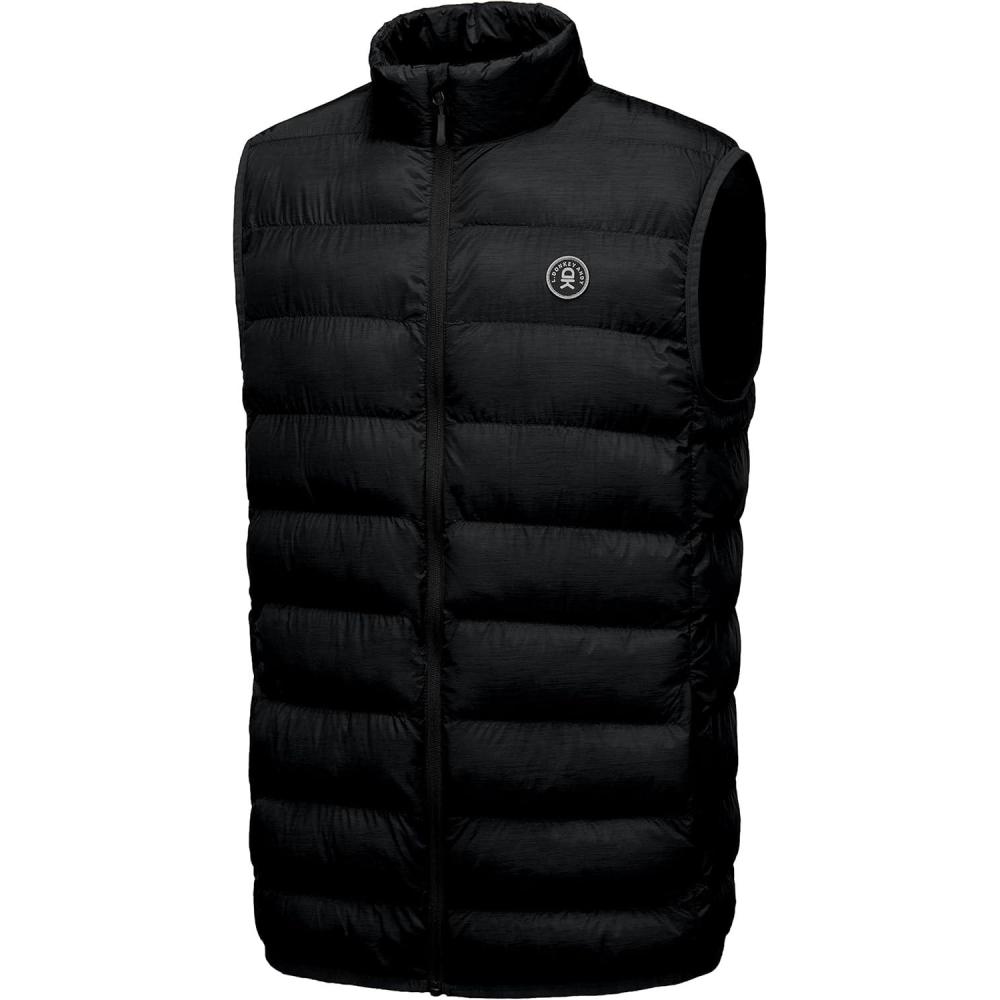 imageLittle Donkey Andy Mens Lightweight Warm Puffer Vest Thermal Golf Sleeveless Jacket for Outdoor Hiking Travel Casual1 Jet Black