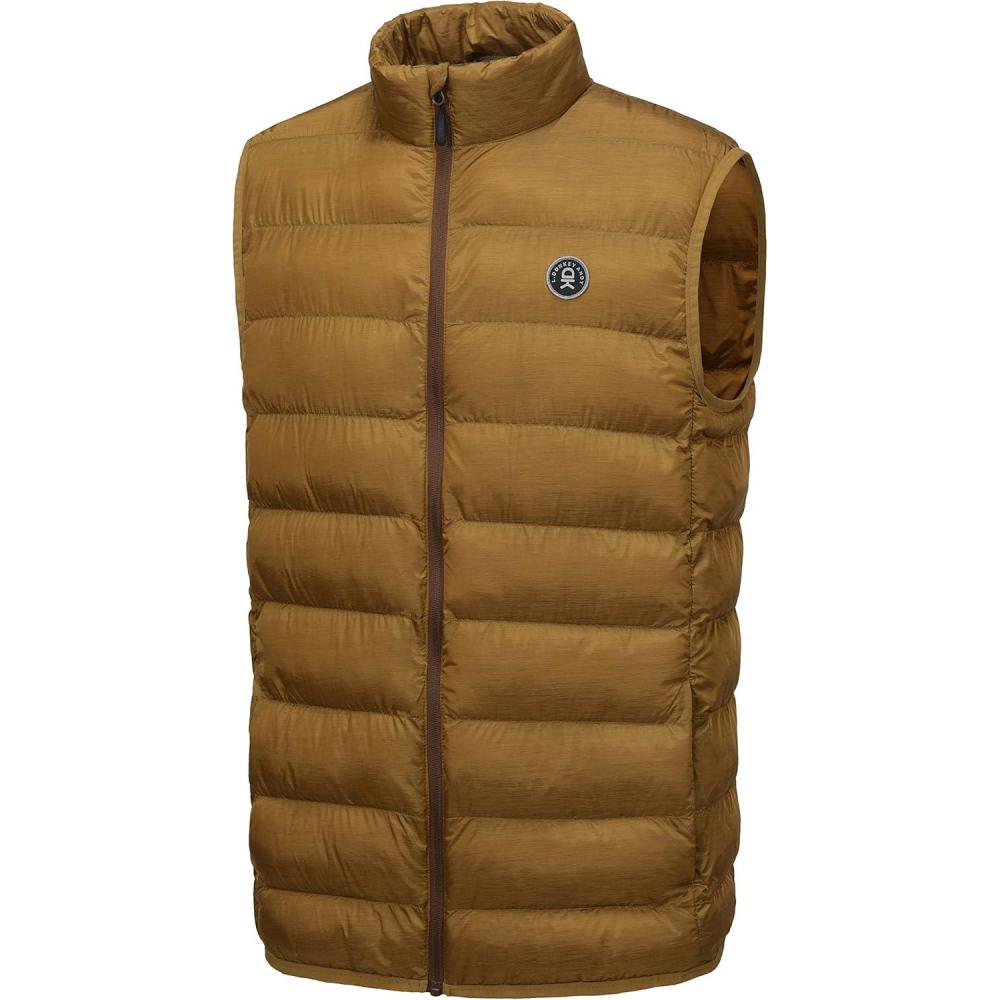 imageLittle Donkey Andy Mens Lightweight Warm Puffer Vest Thermal Golf Sleeveless Jacket for Outdoor Hiking Travel Casual6 Mustard Gold