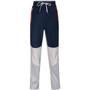 Little Donkey Andy Boys’ Sweatpants, Moisture Wicking Kids Sport Pants, Active Patchwork Fabric Joggers(6-14)(Light Gray-zipper Pocket)